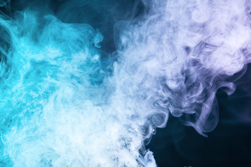 Colorful smoke on black background