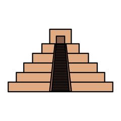 mayan culture pyramid icon