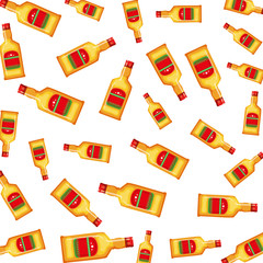 tequila bottles pattern background