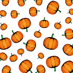 fresh pumpkins vegetables pattern
