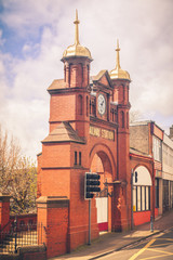 Obraz premium Gate to railway station in Douglas
