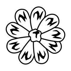 beautiful flower isolated icon