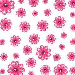 beautiful flowers pattern background