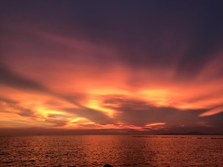 Amazing sunset in Pattaya