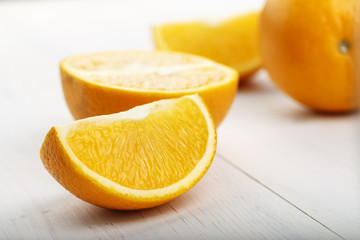 fresh oranges close-up
