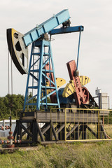 Fototapeta na wymiar Oil rig. Oil pump. Equipment of the oil industry.