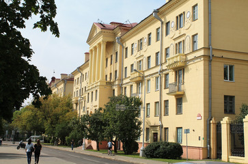 The capital of the Republic of Belarus. - Minsk city. Independence Avenue. Area Victory Square.