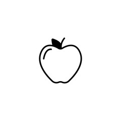 apple icon vector. apple outline style design