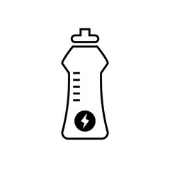 energy bottle icon. vector illustration on white background. flat design