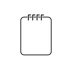 Notebook. Vector icon on white. flat isolated style, design