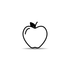 apple icon vector. apple outline style design