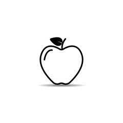 apple icon vector. apple outline style design