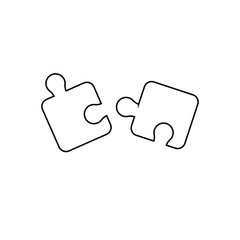 Fototapeta premium Puzzle line icon. simple vector illustration flat design
