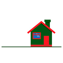 house icon. Simple flat symbol. Illustration pictogram on white background. vector