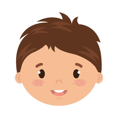 cute and little boy head character