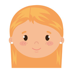 cute and little girl head character