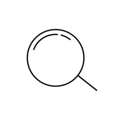 Magnifying glass, research. modern design, simple style