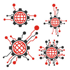 Global communication concept. Technology sign.