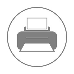 Print button. Vector icon.