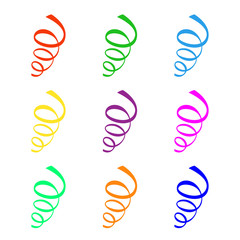 Party ribbons set. Vector.