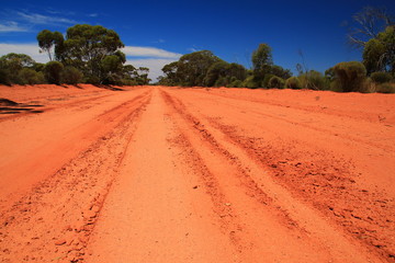 Endless outback roads in Australia