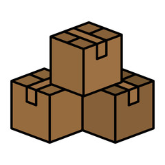 pile boxes carton delivery service