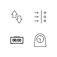 business simple outlined icons set