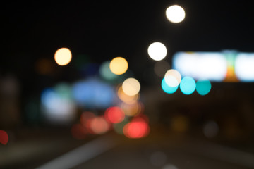 Bokeh and blurred light traffic light background.