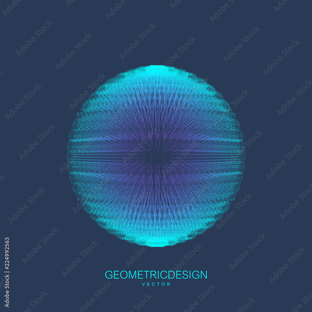 Poster Big data visualization. Artificial Intelligence and Machine Learning Concept. Graphic abstract background communication. Perspective backdrop visualization. Vector illustration.