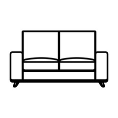 sofa livingroom isolated icon