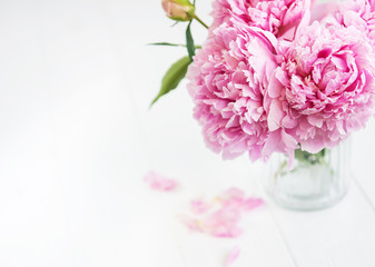 Obraz na płótnie Canvas Pink peony flowers
