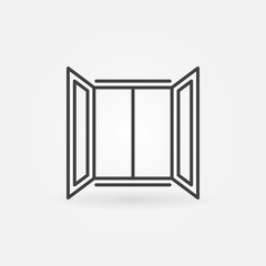 Open Window outline concept simple icon