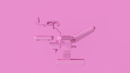 Pink Obstetrics Gynecological Chair 3d illustration 3d rendering	
