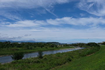 福生市多摩川の風景