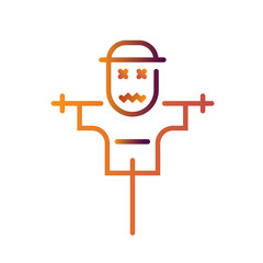 Scarecrow LineGradient illustration
