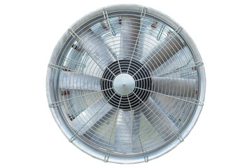 Fototapeta metal fan isolate /Large metal fan ventilator isolate on a white background  obraz
