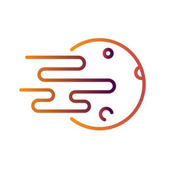 Fullmoon LineGradient illustration