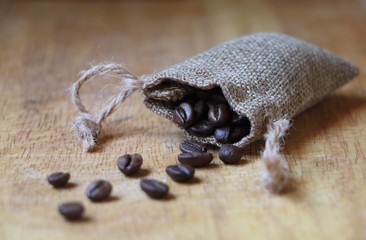 coffee beans in a bag