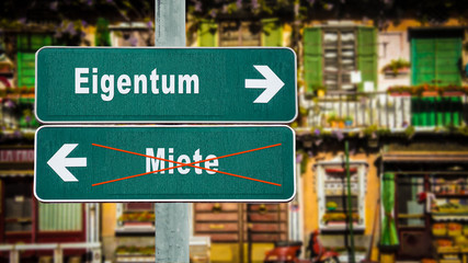 Obraz premium Schild 350 - Eigentum