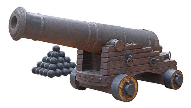 Old ship cannon