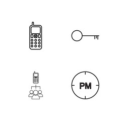 business simple outlined icons set