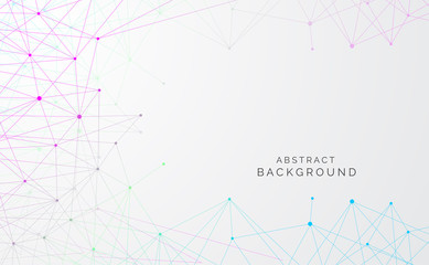 Modern abstract network science connection technology internet and graphic design. on hi tech future gray background network. for template,web design wallpaper,poster,presentation.Vector illustration