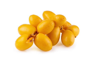 yellow raw date palm isolated on white background