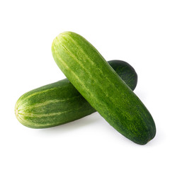 fresh cucumbers isolated on a white background