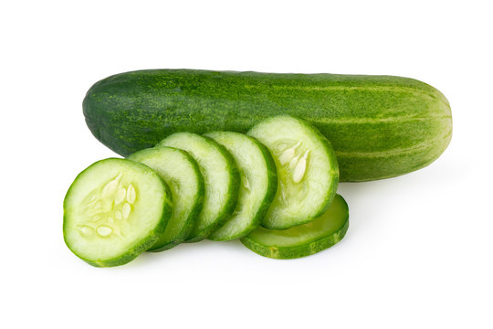 fresh cucumbers isolated on a white background