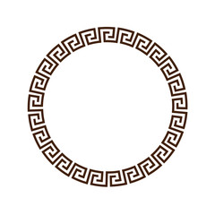 Greek round decorative frame for design
