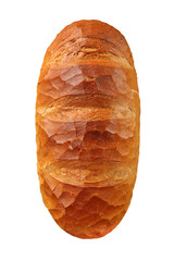 Traditional polish loaf of bread isolated on a white background