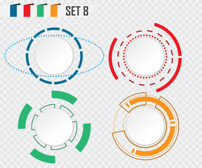 Abstract technology circle grey white and colorful communication design raw material for your design background, template, wallpaper, info graphic, motion, information or web and presentation.Vector