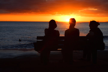 Fototapeta na wymiar Sunset　In Hawaii