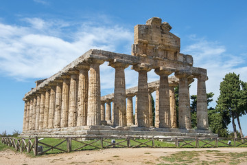 Temple of Athena (Minerva) in Poseidonia (Paestum), Campania, Italy